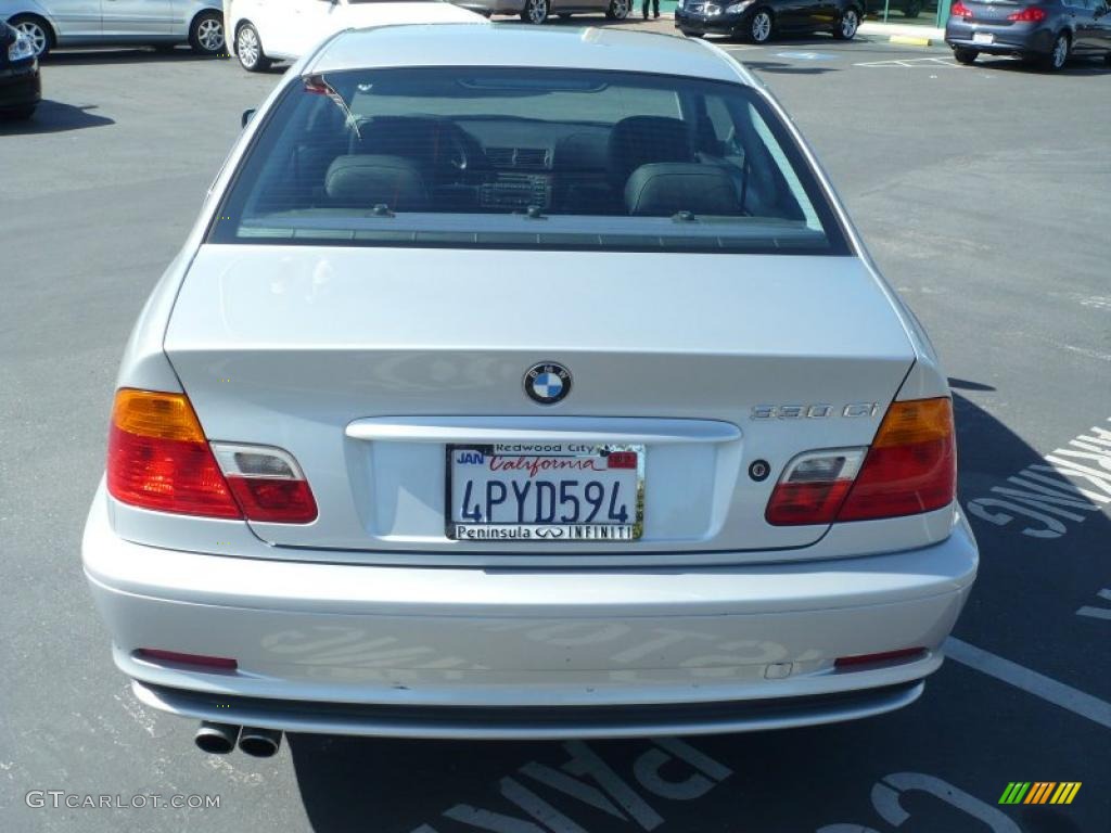 2001 3 Series 330i Coupe - Titanium Silver Metallic / Black photo #6