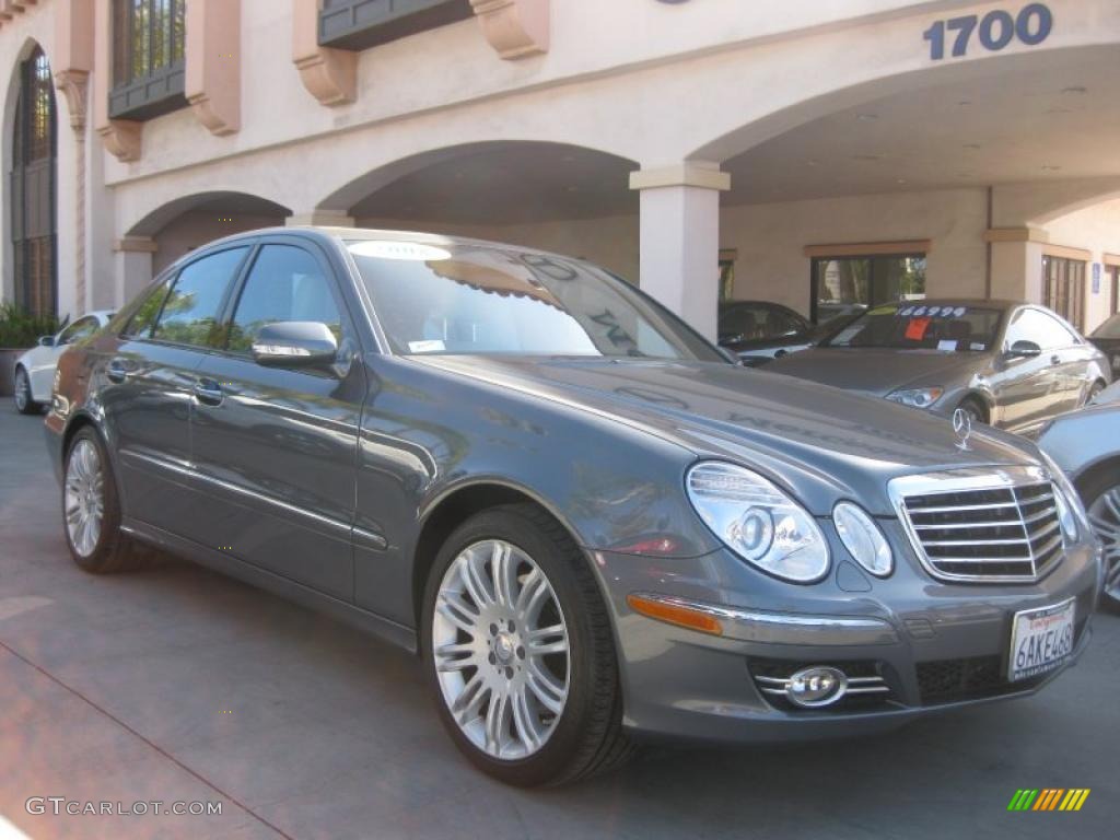 2008 E 550 Sedan - Flint Grey Metallic / Sahara Beige/Black photo #1