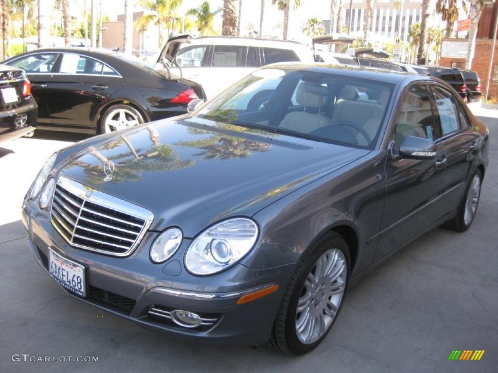 2008 E 550 Sedan - Flint Grey Metallic / Sahara Beige/Black photo #6