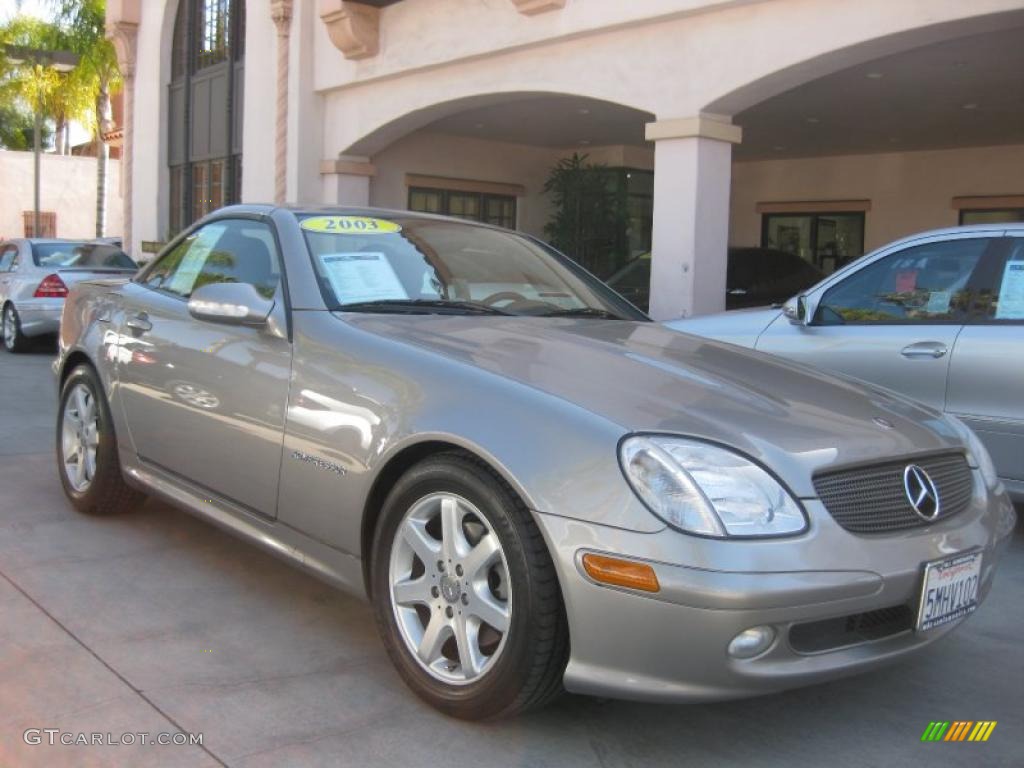2003 SLK 230 Kompressor Roadster - Pewter Silver Metallic / Charcoal photo #1