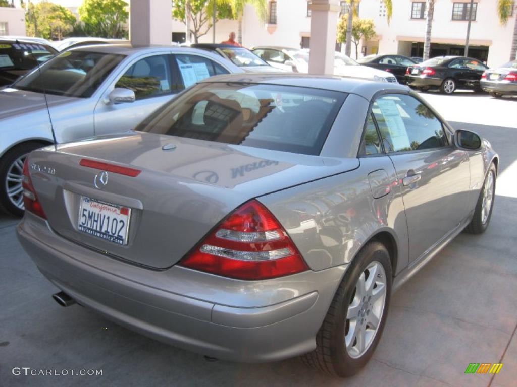 2003 SLK 230 Kompressor Roadster - Pewter Silver Metallic / Charcoal photo #3