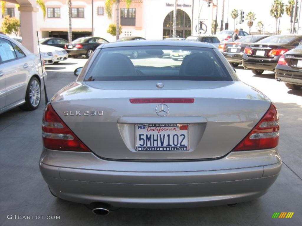 2003 SLK 230 Kompressor Roadster - Pewter Silver Metallic / Charcoal photo #4