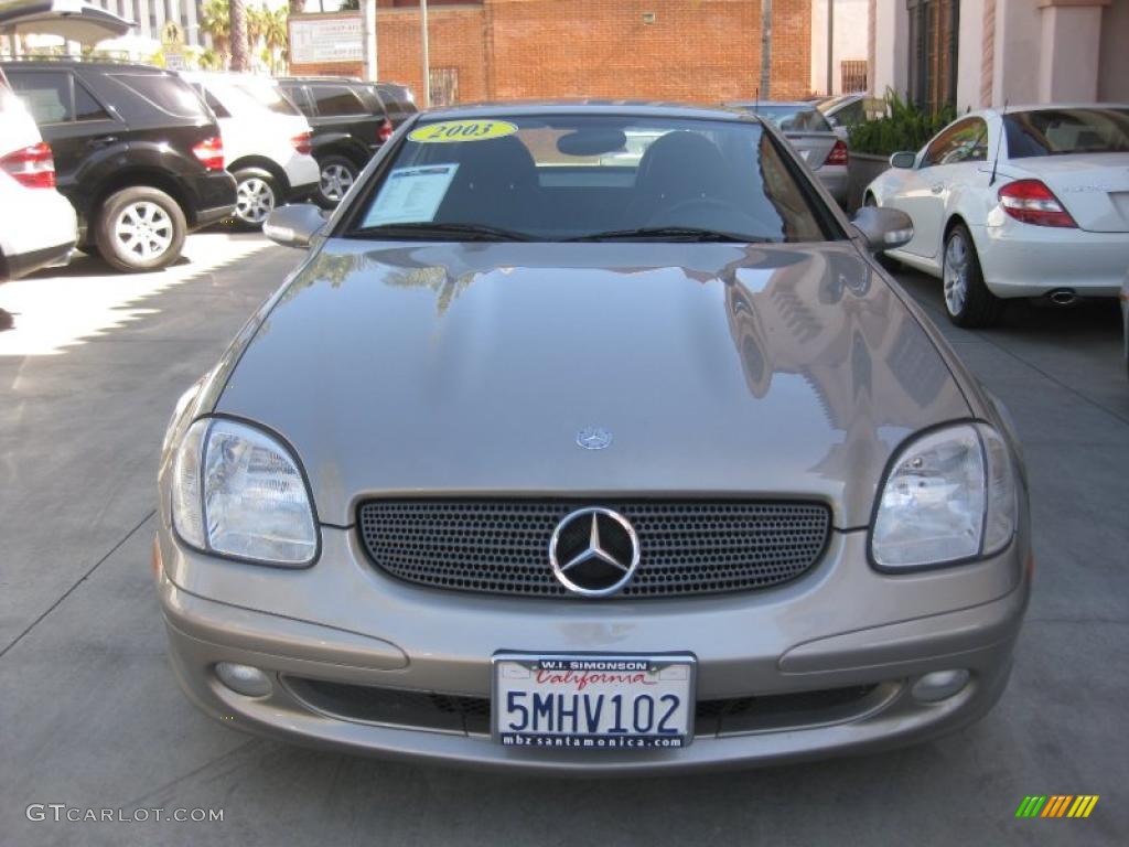 2003 SLK 230 Kompressor Roadster - Pewter Silver Metallic / Charcoal photo #7