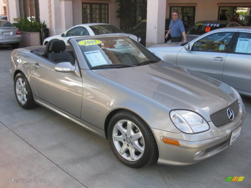 2003 SLK 230 Kompressor Roadster - Pewter Silver Metallic / Charcoal photo #39