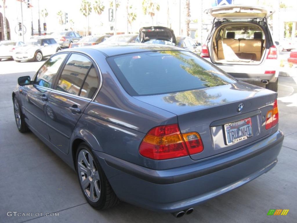 2003 3 Series 325i Sedan - Steel Blue Metallic / Grey photo #5