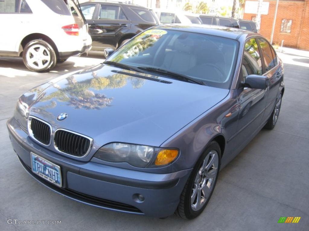 2003 3 Series 325i Sedan - Steel Blue Metallic / Grey photo #6