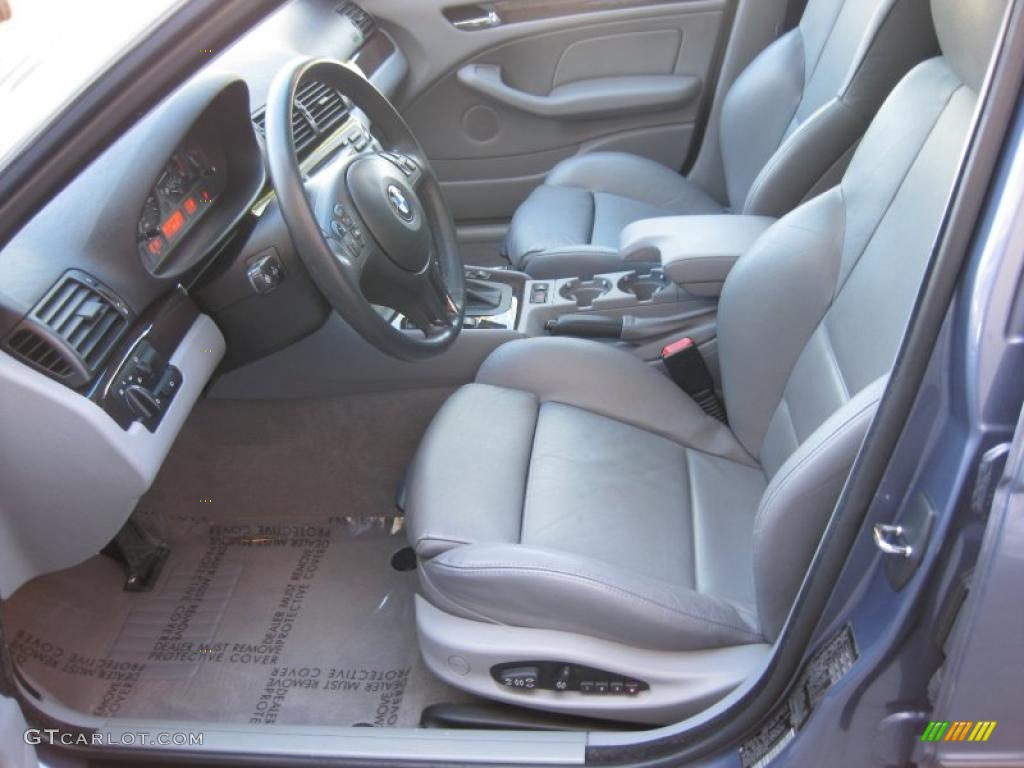 2003 3 Series 325i Sedan - Steel Blue Metallic / Grey photo #20