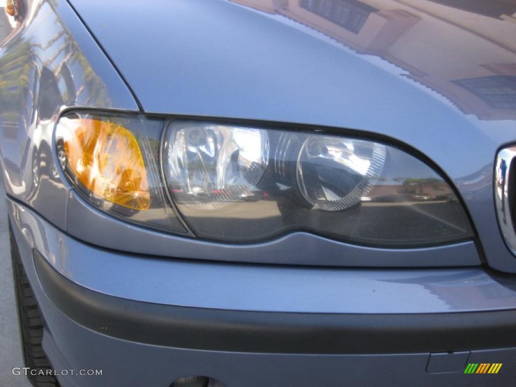2003 3 Series 325i Sedan - Steel Blue Metallic / Grey photo #28