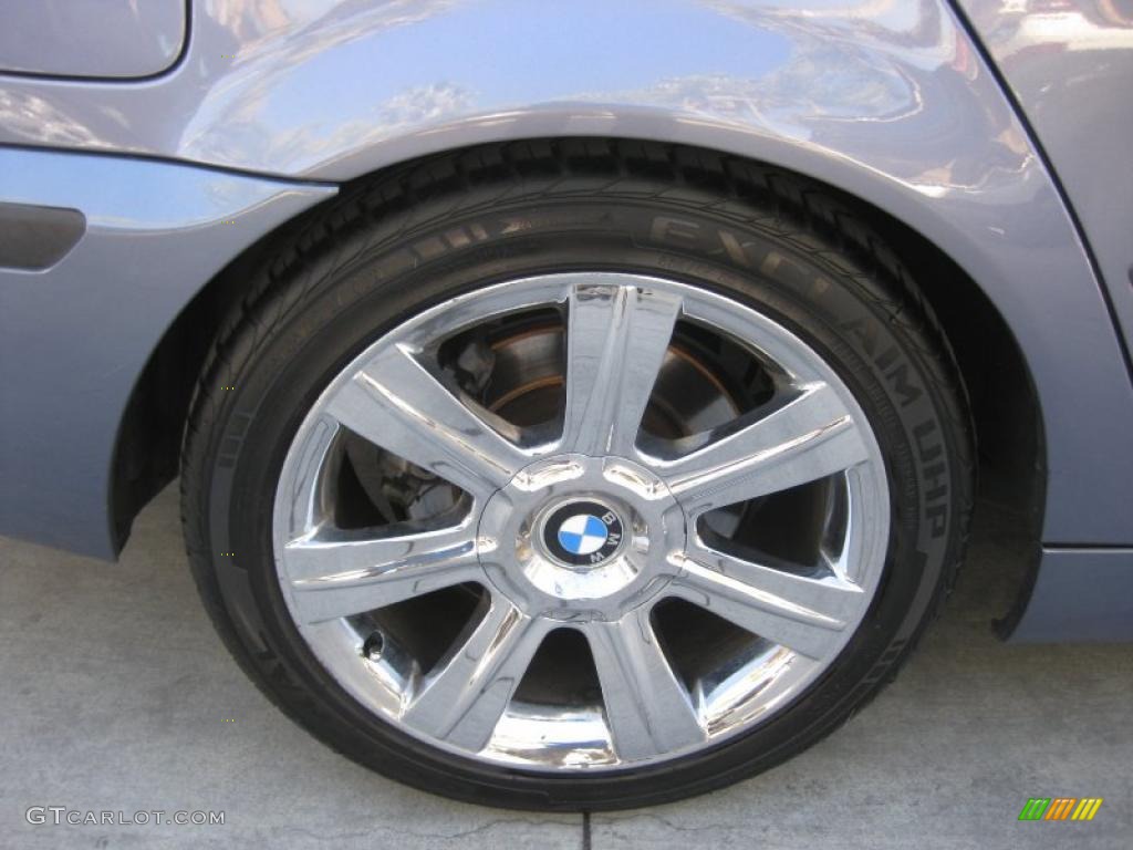 2003 3 Series 325i Sedan - Steel Blue Metallic / Grey photo #31
