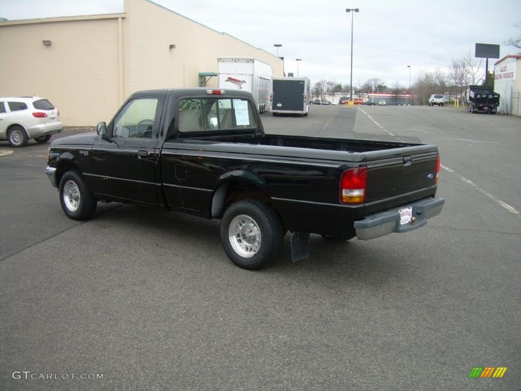 1993 Ranger XL Regular Cab - Raven Black / Beige photo #6