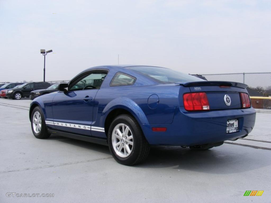 2008 Mustang V6 Deluxe Coupe - Vista Blue Metallic / Dark Charcoal photo #7