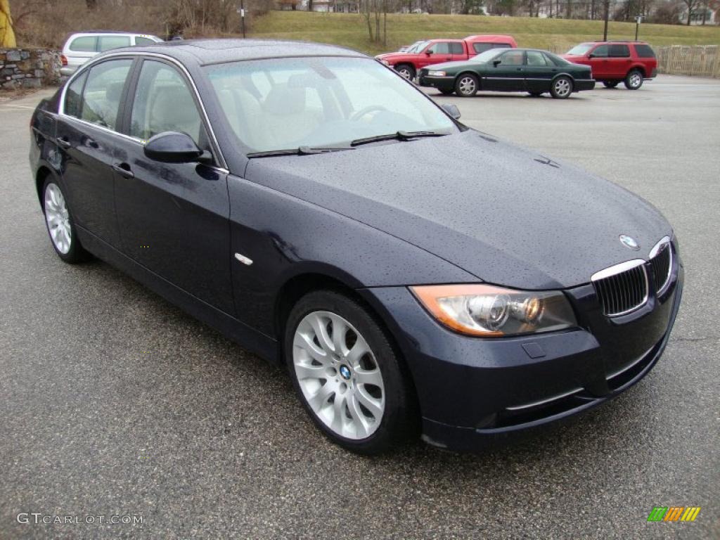 2007 3 Series 335xi Sedan - Monaco Blue Metallic / Beige photo #4