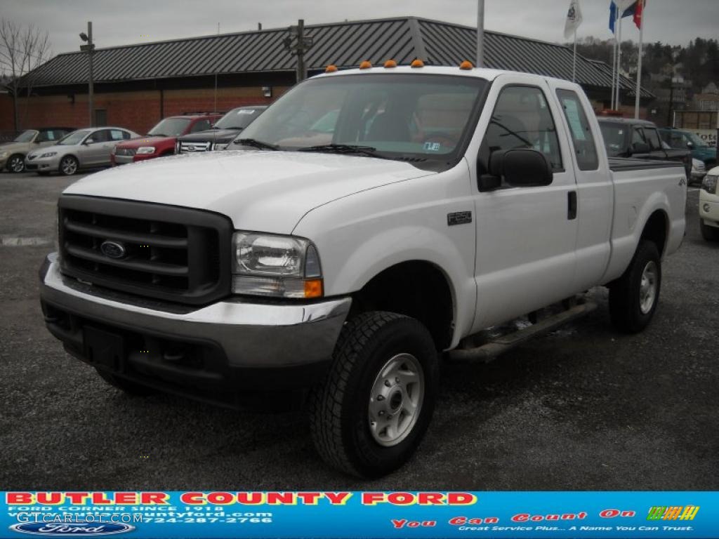 2004 F250 Super Duty XL SuperCab 4x4 - Oxford White / Medium Flint photo #18