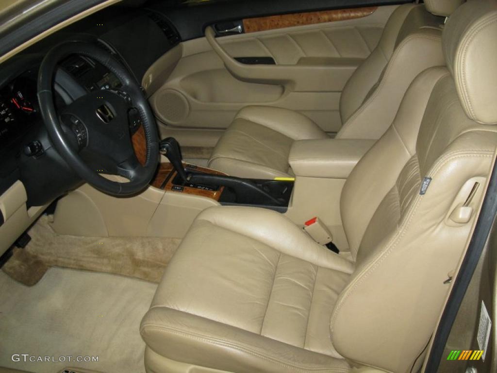 2003 Accord EX V6 Coupe - Desert Mist Metallic / Ivory photo #13