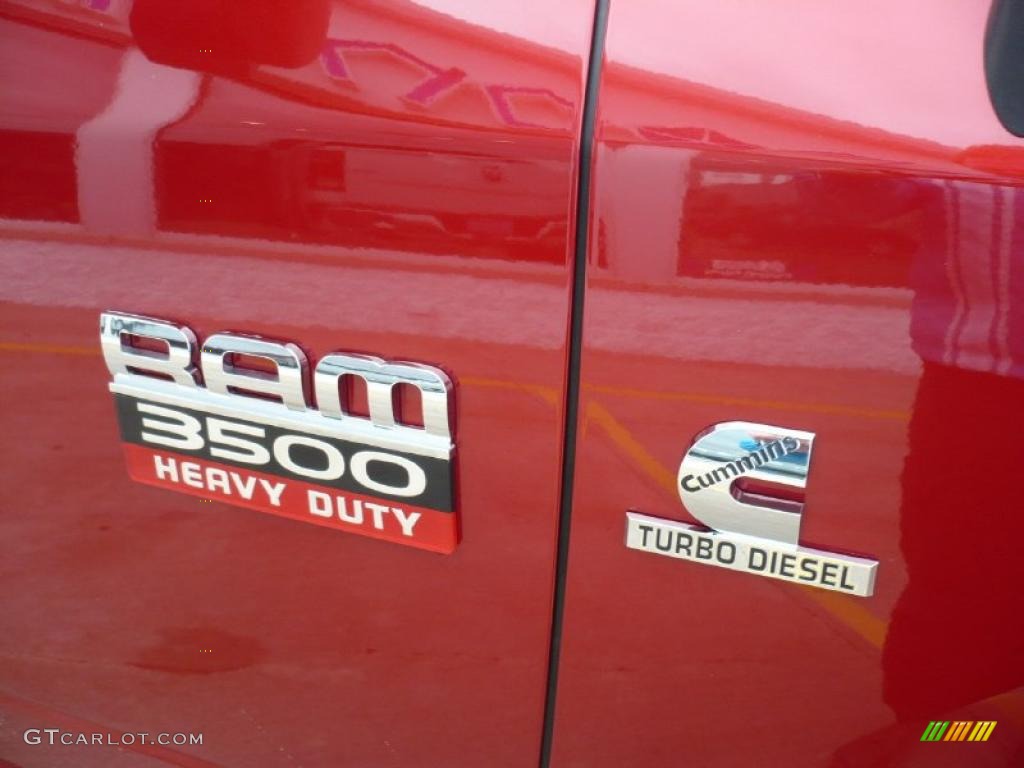 2010 Ram 3500 SLT Crew Cab 4x4 Dually - Inferno Red Crystal Pearl / Dark Slate/Medium Graystone photo #11