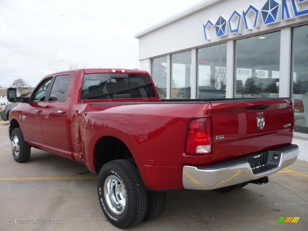 2010 Ram 3500 SLT Crew Cab 4x4 Dually - Inferno Red Crystal Pearl / Dark Slate/Medium Graystone photo #12