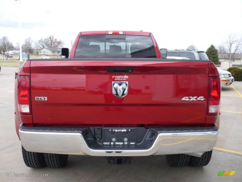 2010 Ram 3500 SLT Crew Cab 4x4 Dually - Inferno Red Crystal Pearl / Dark Slate/Medium Graystone photo #13