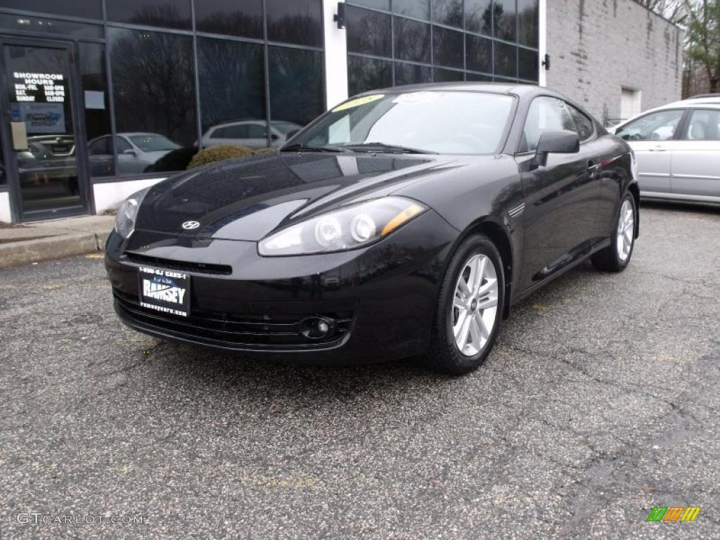 2008 Tiburon GS - Black Pearl / GS Black Cloth photo #1