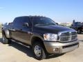 2009 Dark Khaki Pearl Dodge Ram 3500 Laramie Quad Cab 4x4 Dually  photo #7