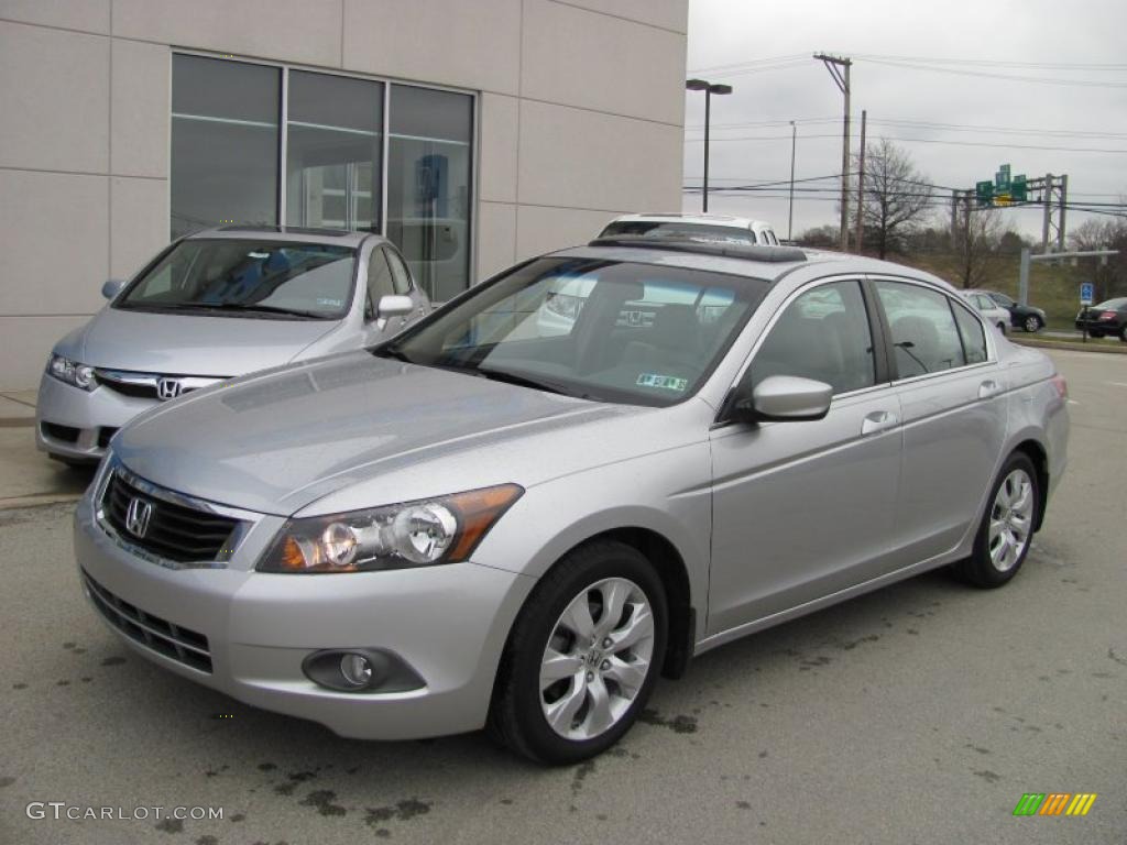 2008 Accord EX-L Sedan - Alabaster Silver Metallic / Gray photo #2