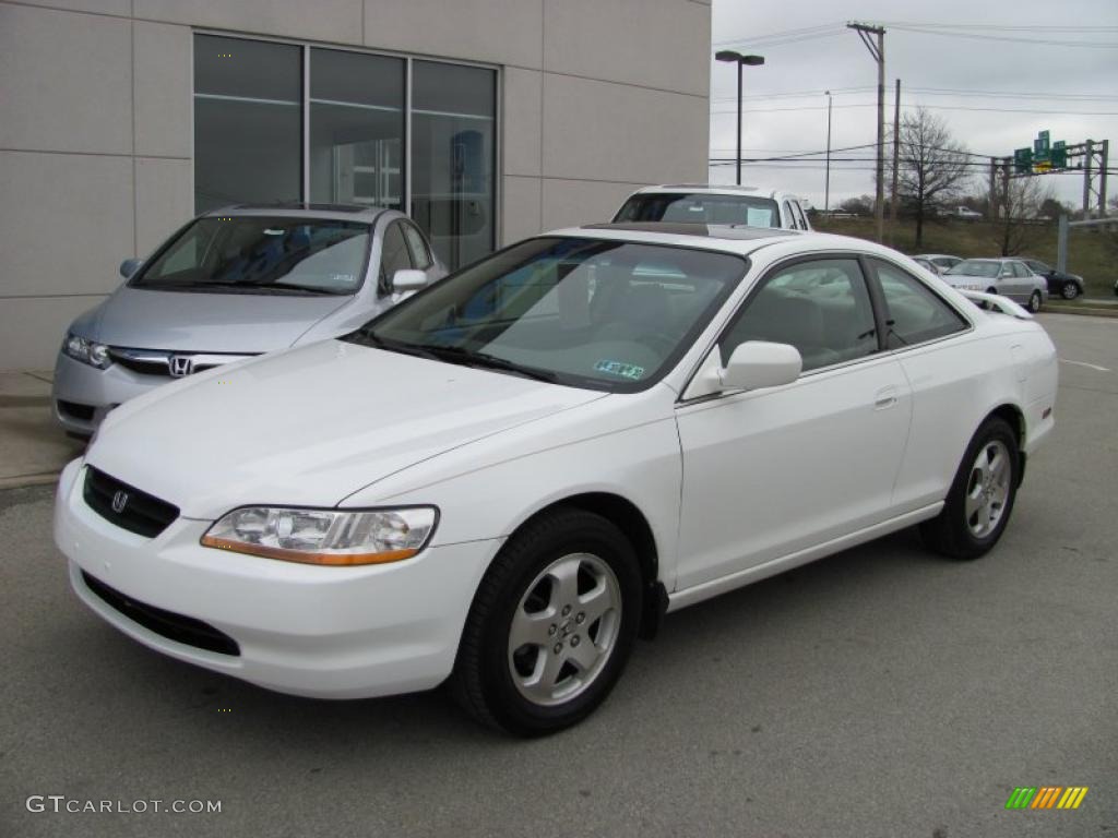 2000 Accord EX V6 Coupe - Taffeta White / Ivory photo #2