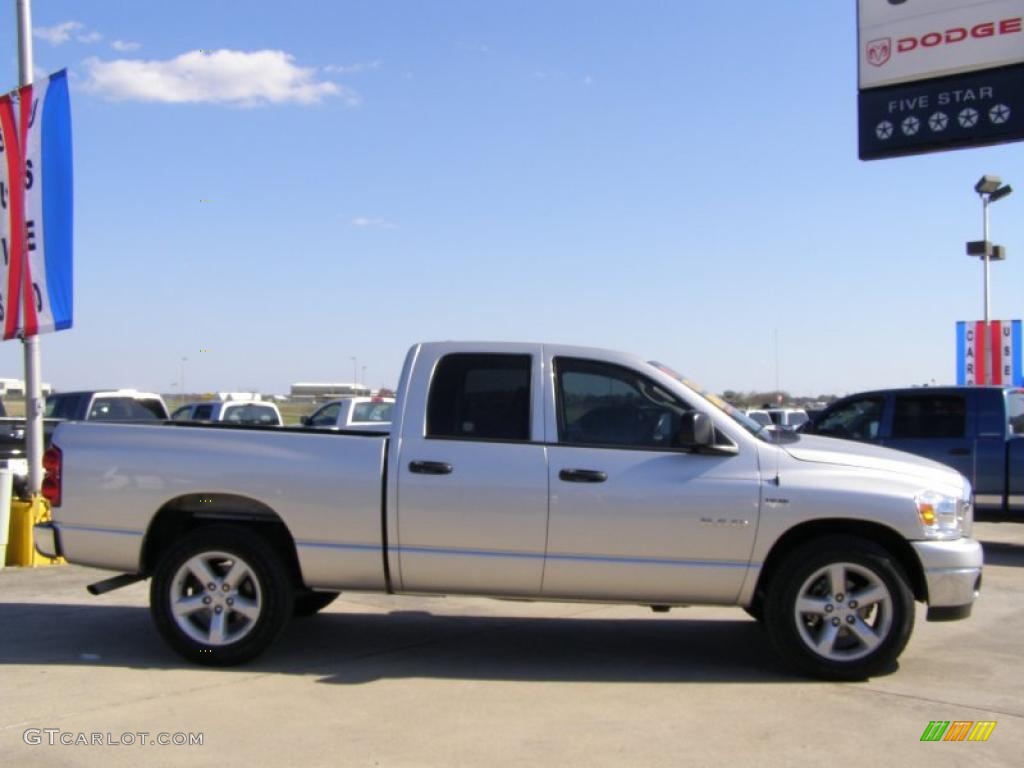 2008 Ram 1500 SLT Quad Cab - Bright Silver Metallic / Medium Slate Gray photo #6