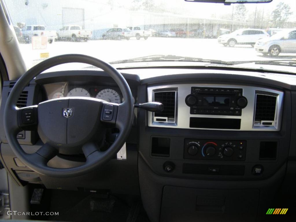 2008 Ram 1500 SLT Quad Cab - Bright Silver Metallic / Medium Slate Gray photo #11