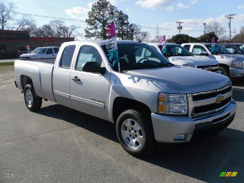 2010 Silverado 1500 LT Extended Cab - Sheer Silver Metallic / Ebony photo #7