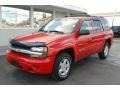 2002 Victory Red Chevrolet TrailBlazer LS  photo #1