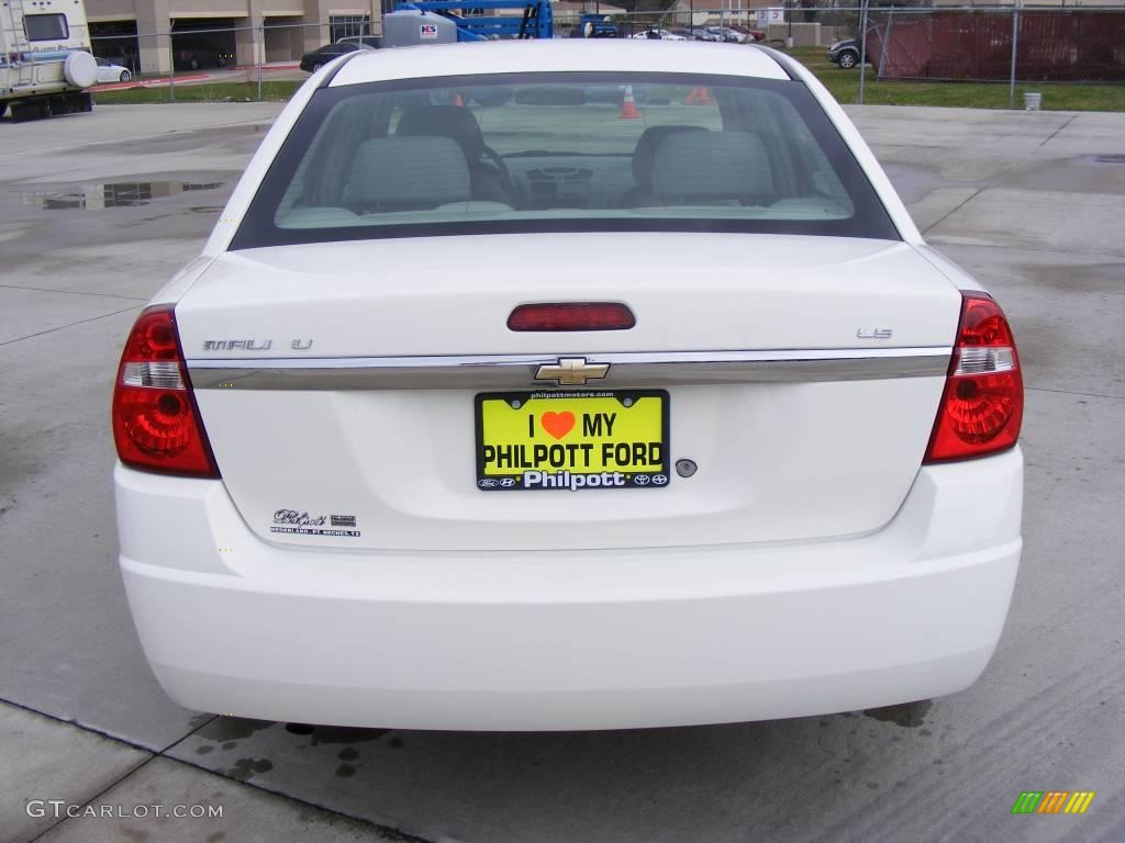 2006 Malibu LS Sedan - White / Titanium Gray photo #7