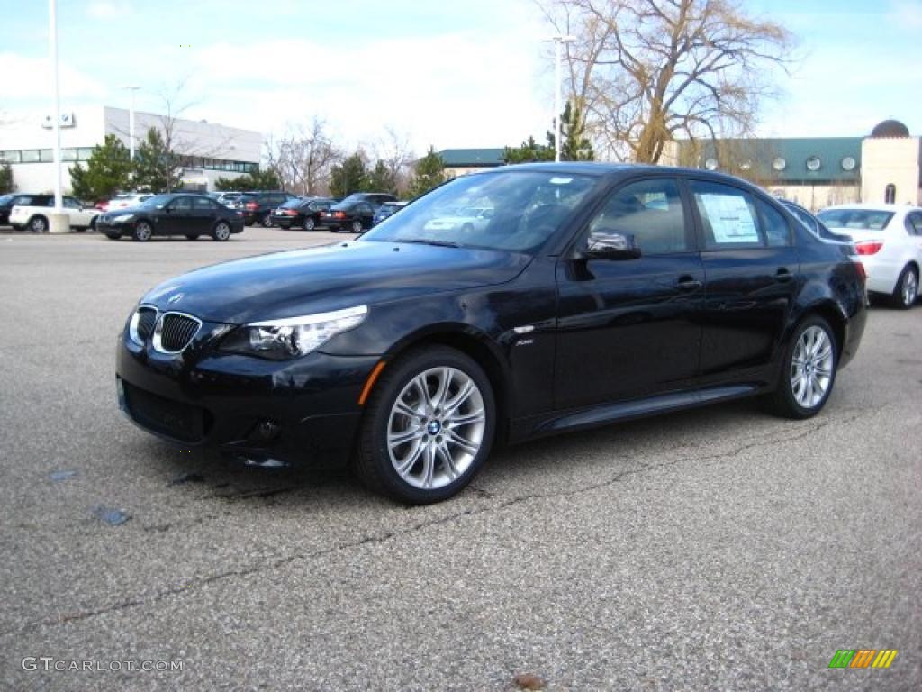 2010 5 Series 535i xDrive Sedan - Carbon Black Metallic / Black photo #1