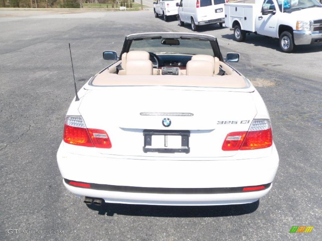 2004 3 Series 325i Convertible - Alpine White / Sand photo #3