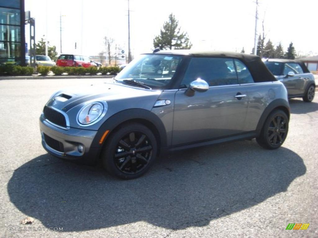 2010 Cooper S Convertible - Dark Silver Metallic / Grey/Carbon Black photo #1