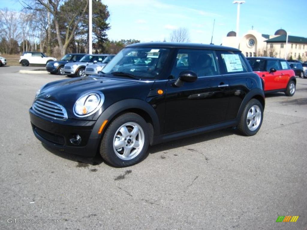 2010 Cooper Hardtop - Midnight Black Metallic / Grey/Carbon Black photo #1