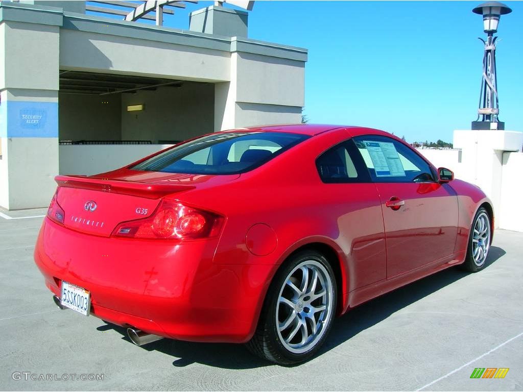 2006 G 35 Coupe - Laser Red Pearl / Graphite photo #7