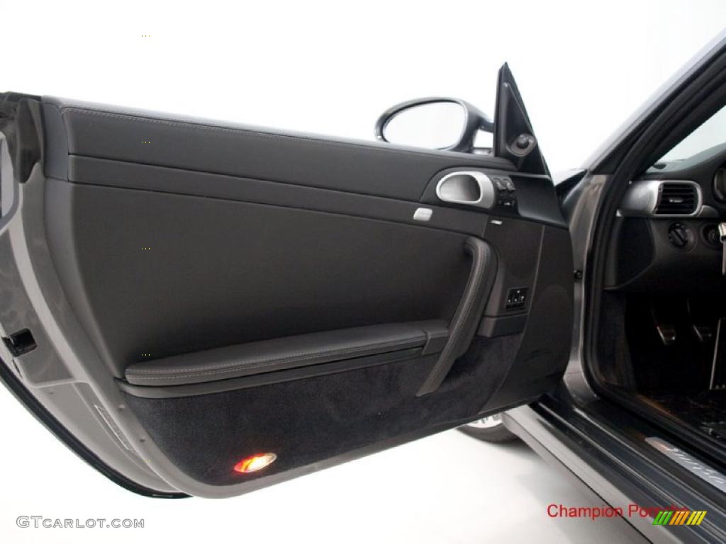 2009 911 Turbo Cabriolet - Meteor Grey Metallic / Black photo #8