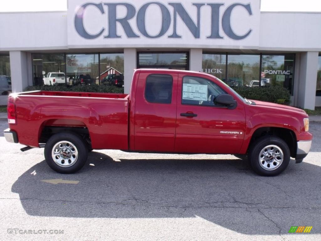 2009 Sierra 1500 Work Truck Extended Cab - Fire Red / Dark Titanium photo #1