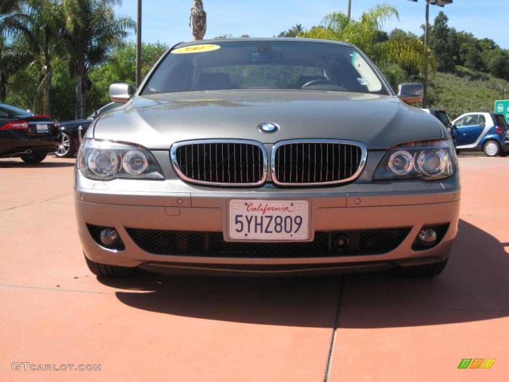 2007 7 Series 750i Sedan - Sterling Grey Metallic / Black photo #2