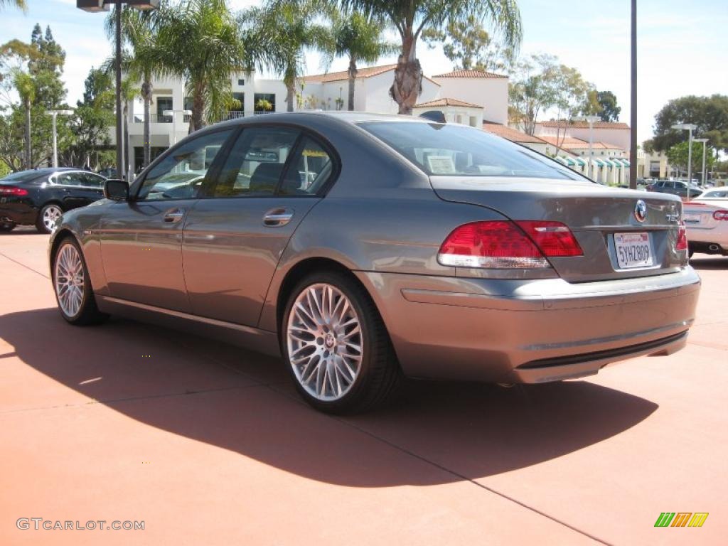 2007 7 Series 750i Sedan - Sterling Grey Metallic / Black photo #4