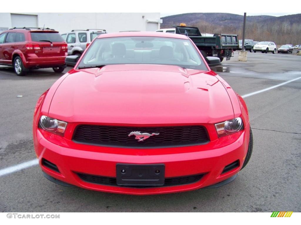 2010 Mustang V6 Premium Coupe - Torch Red / Stone photo #2