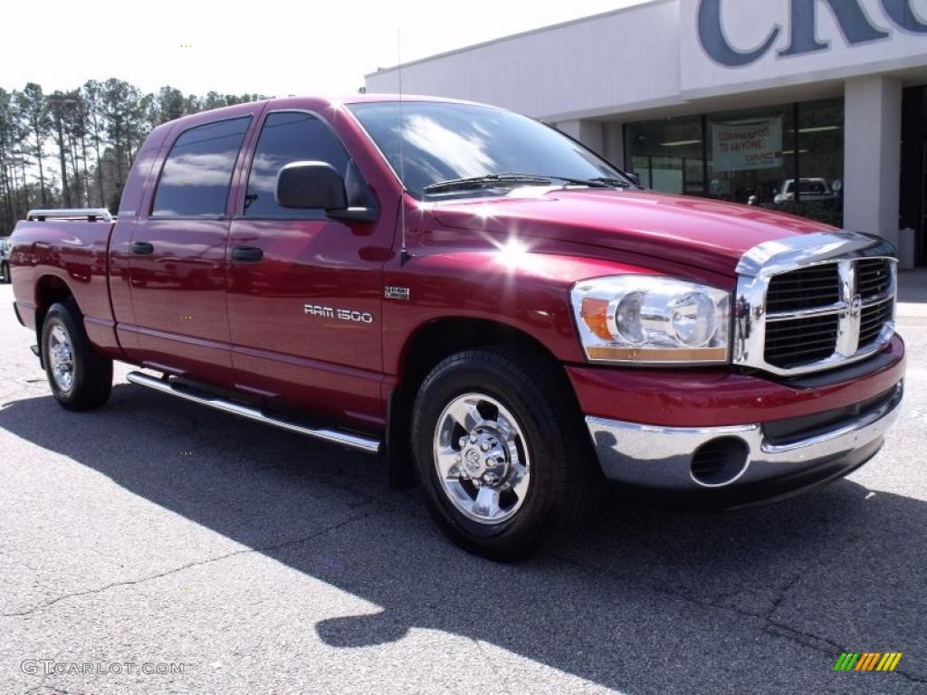 2006 Ram 1500 SLT Mega Cab - Inferno Red Crystal Pearl / Medium Slate Gray photo #2