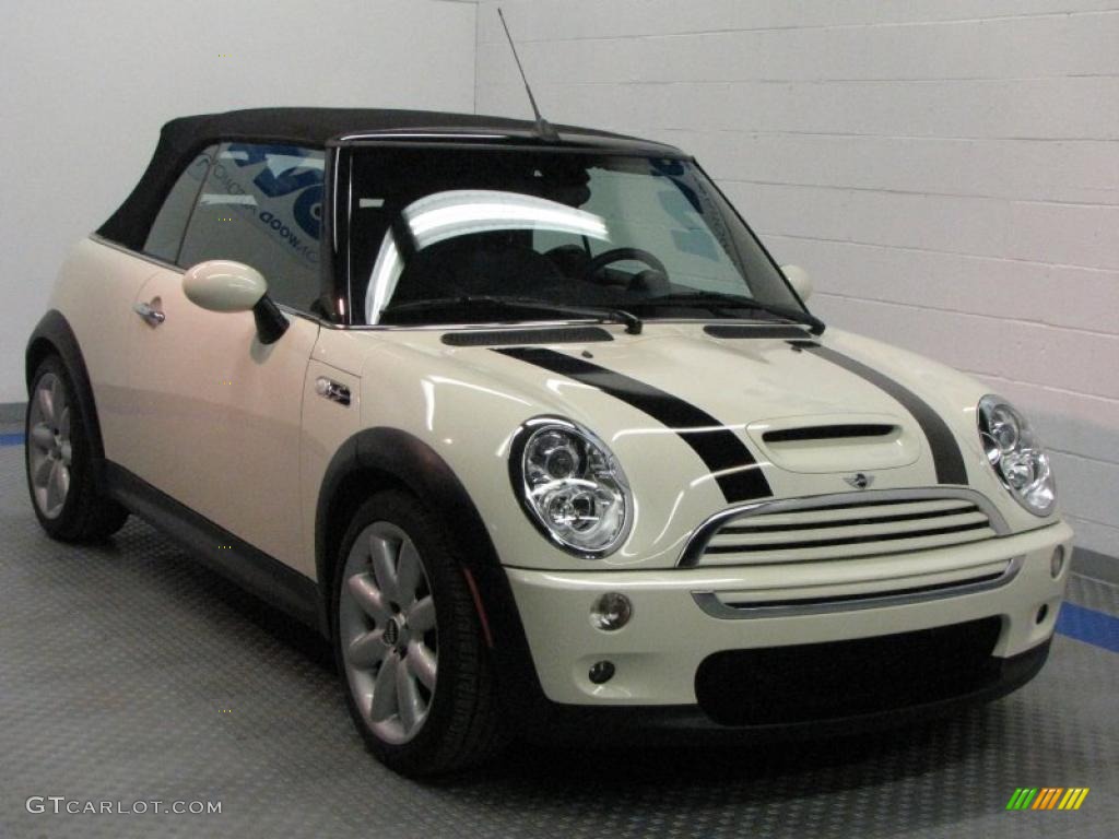 2006 Cooper S Convertible - Pepper White / Space Gray/Panther Black photo #1