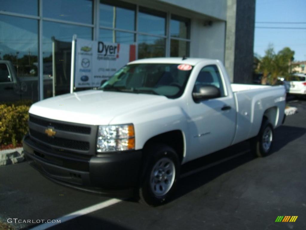 2010 Silverado 1500 Regular Cab - Summit White / Dark Titanium photo #1