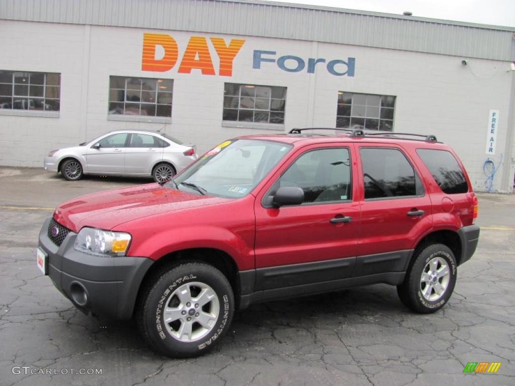 2007 Escape XLT V6 - Redfire Metallic / Medium/Dark Flint photo #1