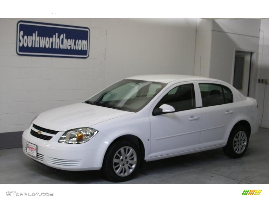 2009 Cobalt LT Sedan - Summit White / Ebony photo #1