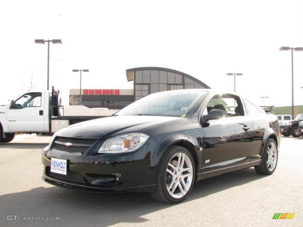 2009 Cobalt SS Coupe - Black / Ebony/Ebony UltraLux/Red Pipping photo #2