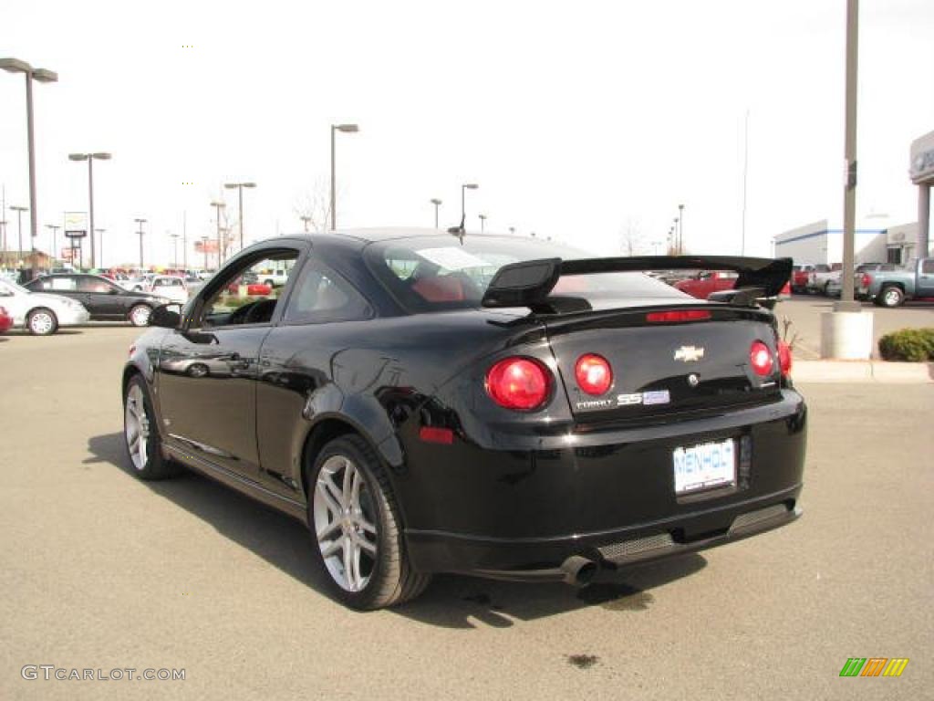 2009 Cobalt SS Coupe - Black / Ebony/Ebony UltraLux/Red Pipping photo #3