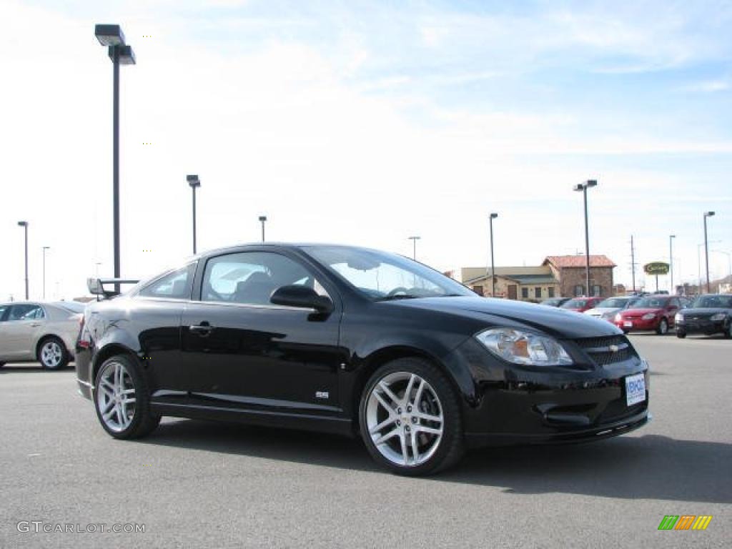 2009 Cobalt SS Coupe - Black / Ebony/Ebony UltraLux/Red Pipping photo #8