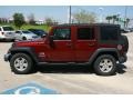 2007 Red Rock Crystal Pearl Jeep Wrangler Unlimited X  photo #5