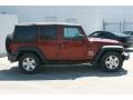 2007 Red Rock Crystal Pearl Jeep Wrangler Unlimited X  photo #11